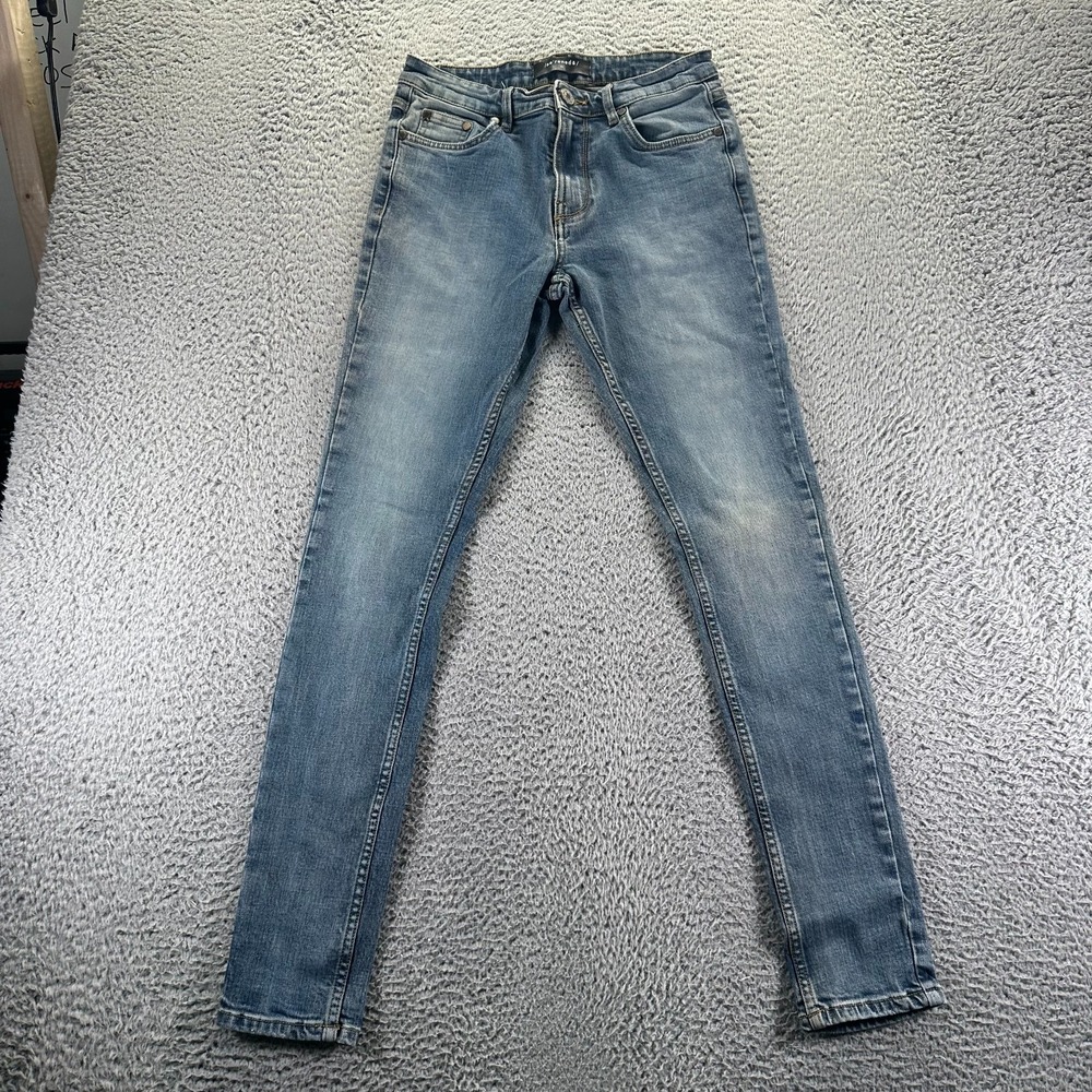 Serenede Jeans Mens 27x31 Blue Cotton‎ Denim Skinny Leg Workwear Faded Stretch